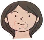 舌の回転運動のイラスト